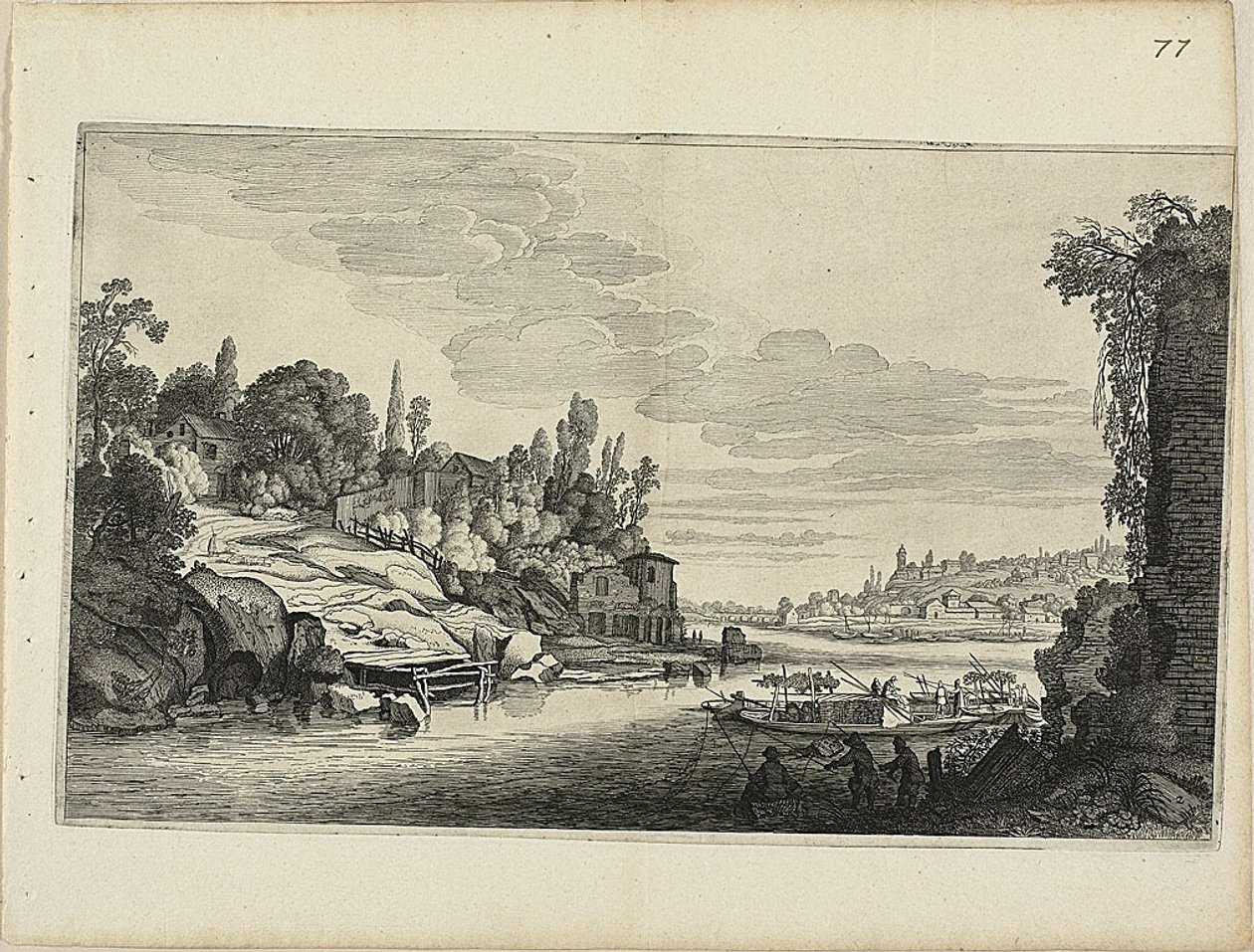 Flodlandskab af Jan van de Velde II