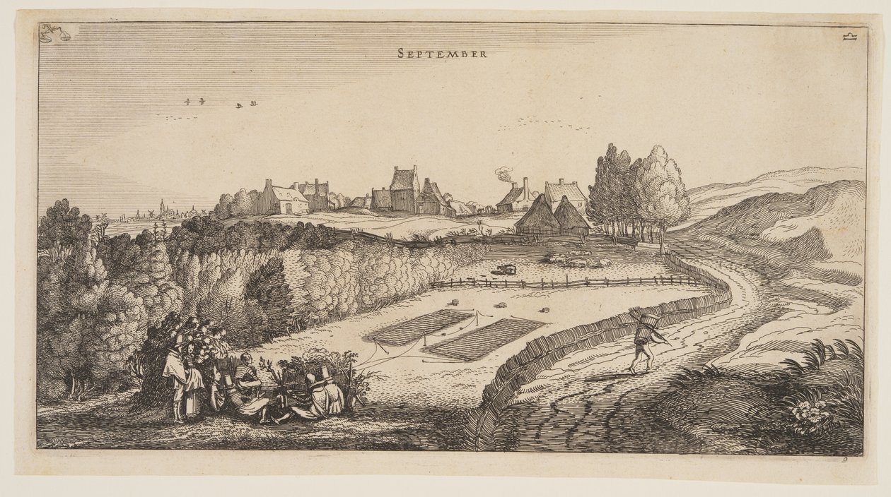 September, fra Årets tolv måneder af Jan van de Velde II
