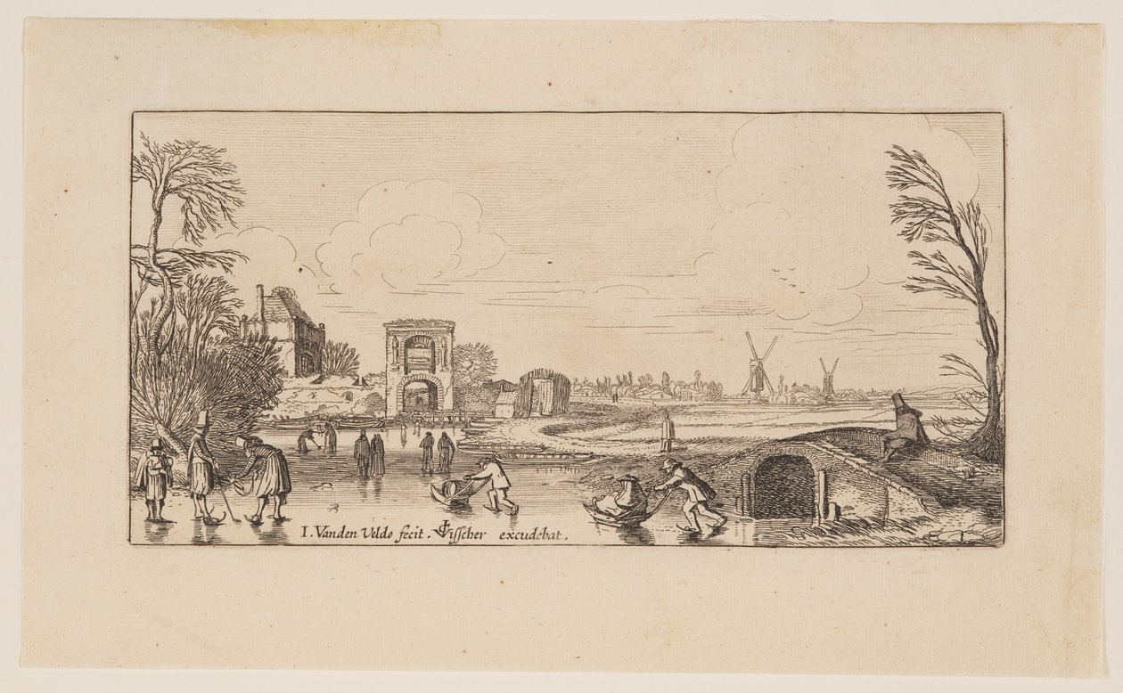 Vinterlandskab, fra Seks landskaber af Jan van de Velde II