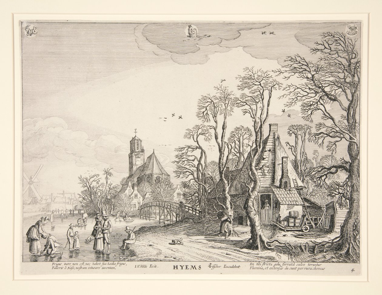 Winter, fra en serie af de fire årstider af Jan van de Velde II