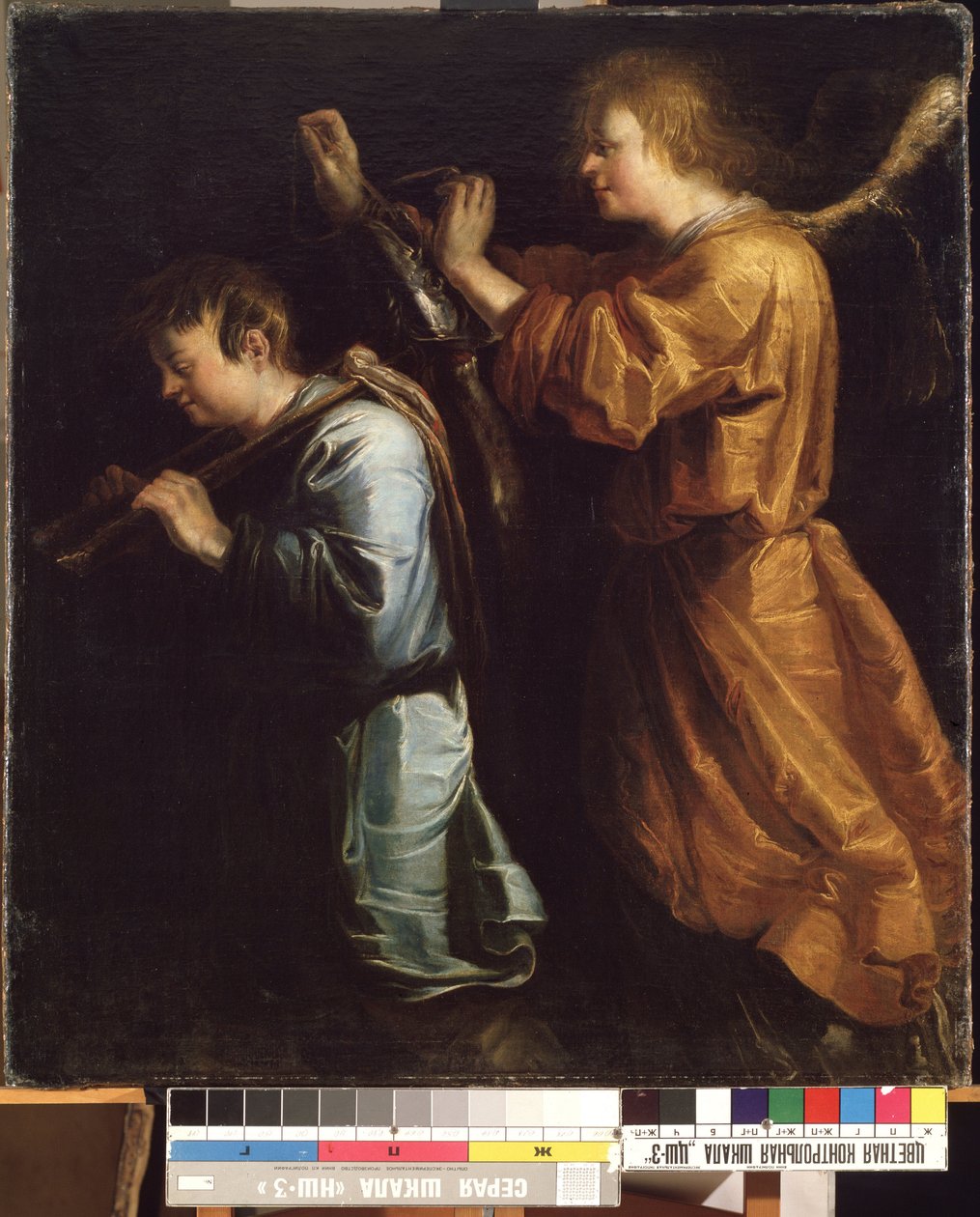 Tobias og englen (Tobias og englen). Maleri af Jan van de Venne (før 1600-efter 1651). Olie på lærred af Jan van de Venne