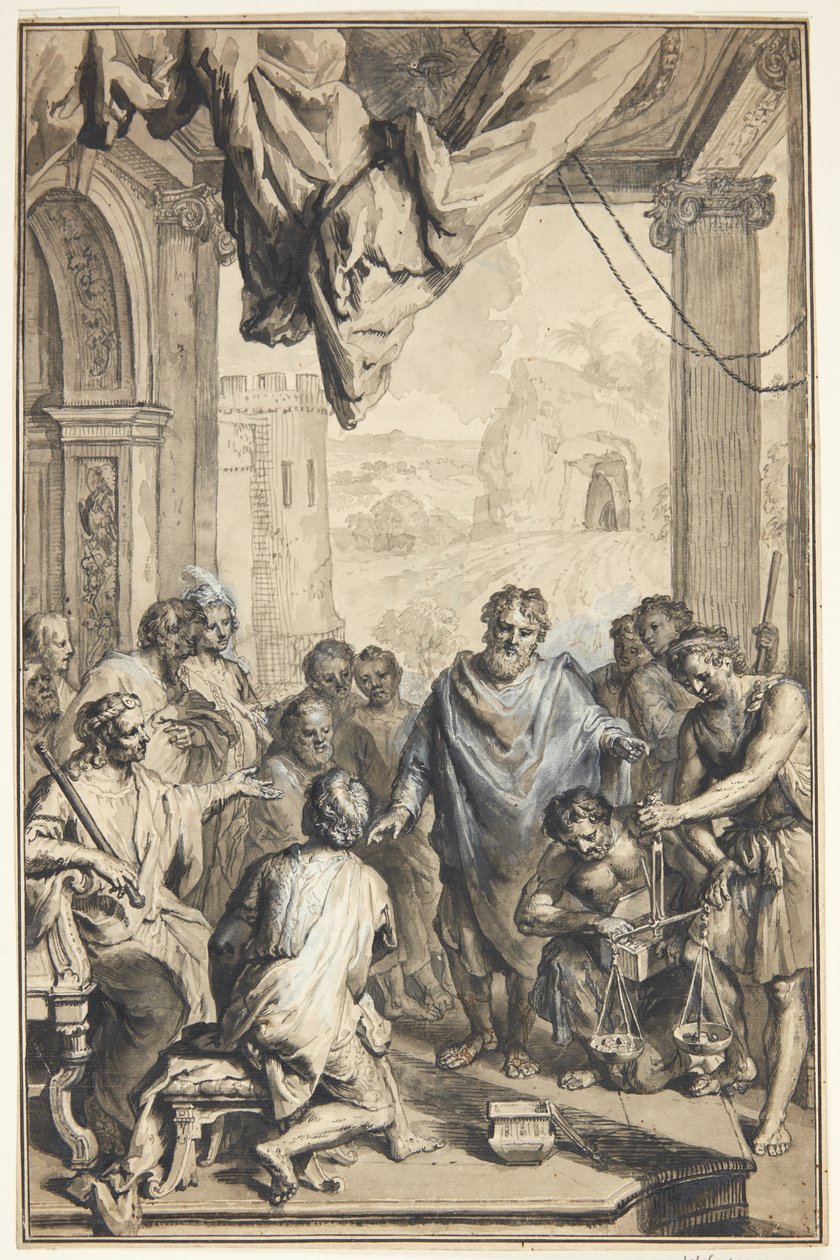 Antik scene(?) af Jan van den Hoecke