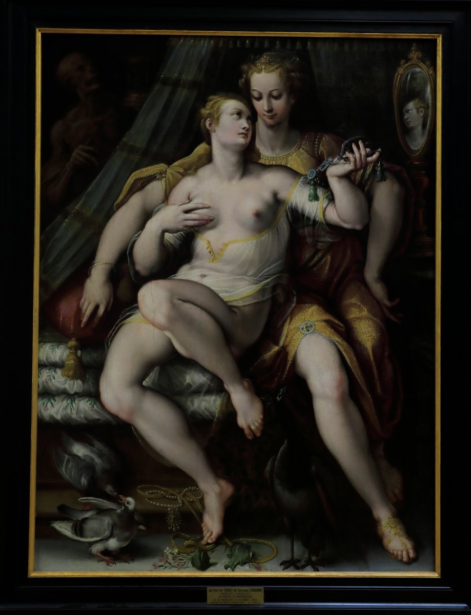 Forfængelighed, mådehold og død af Jan van der (1523 1605) Straet