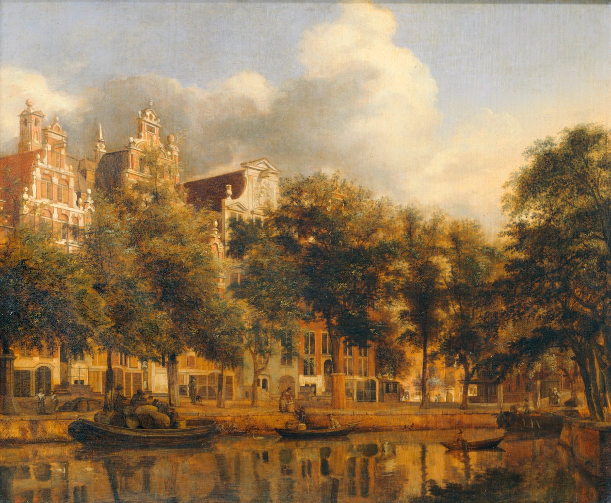 Le Herengracht à Amsterdam - Herengracht i Amsterdam, ca. 1668/1674 ... af Jan van der (manner of) Heyden