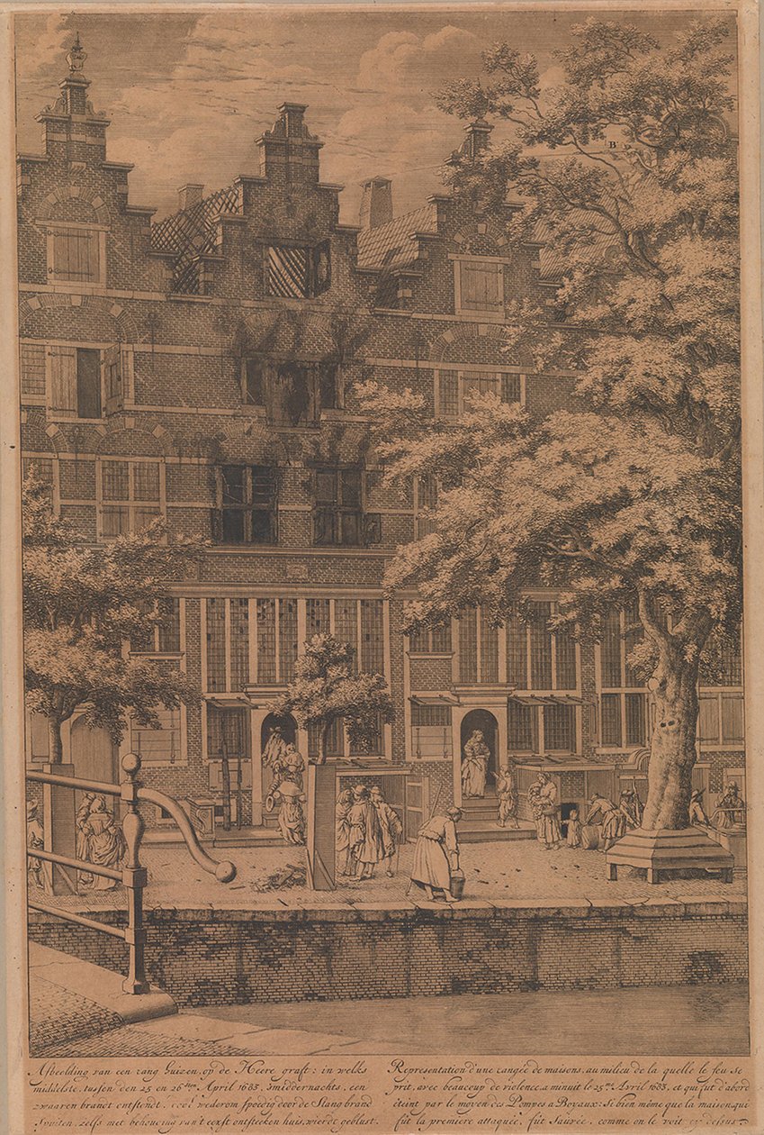 Slukning af en brand ved Heerengracht (25.-26. april 1683) af Jan van der Heyden