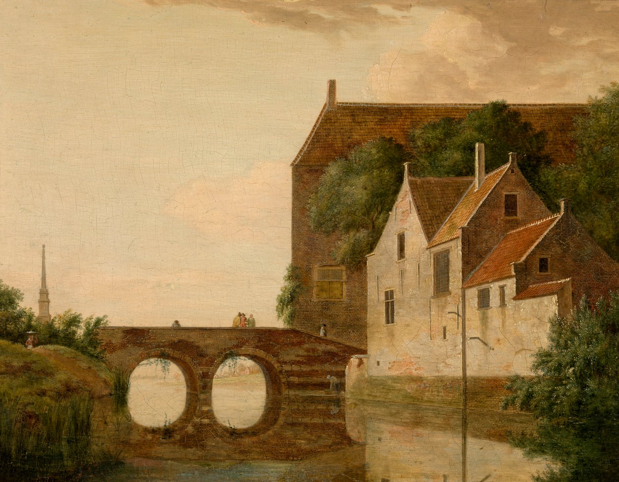 Bro over en flod af Jan van der Heyden