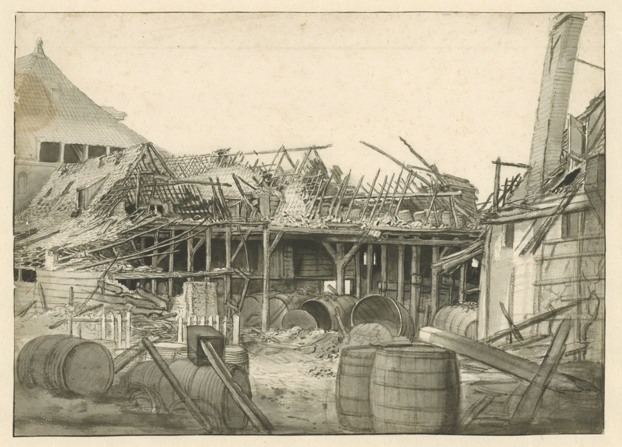 Rester af et udbrændt lager af Jan van der Heyden