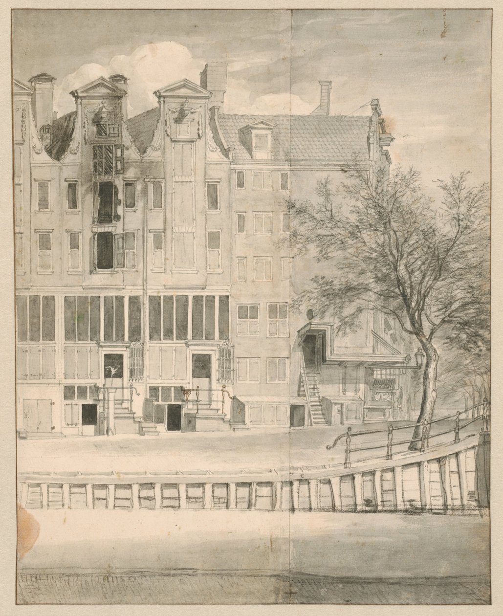 Udbrændt hus på Leidsegracht, 1684 af Jan van der Heyden