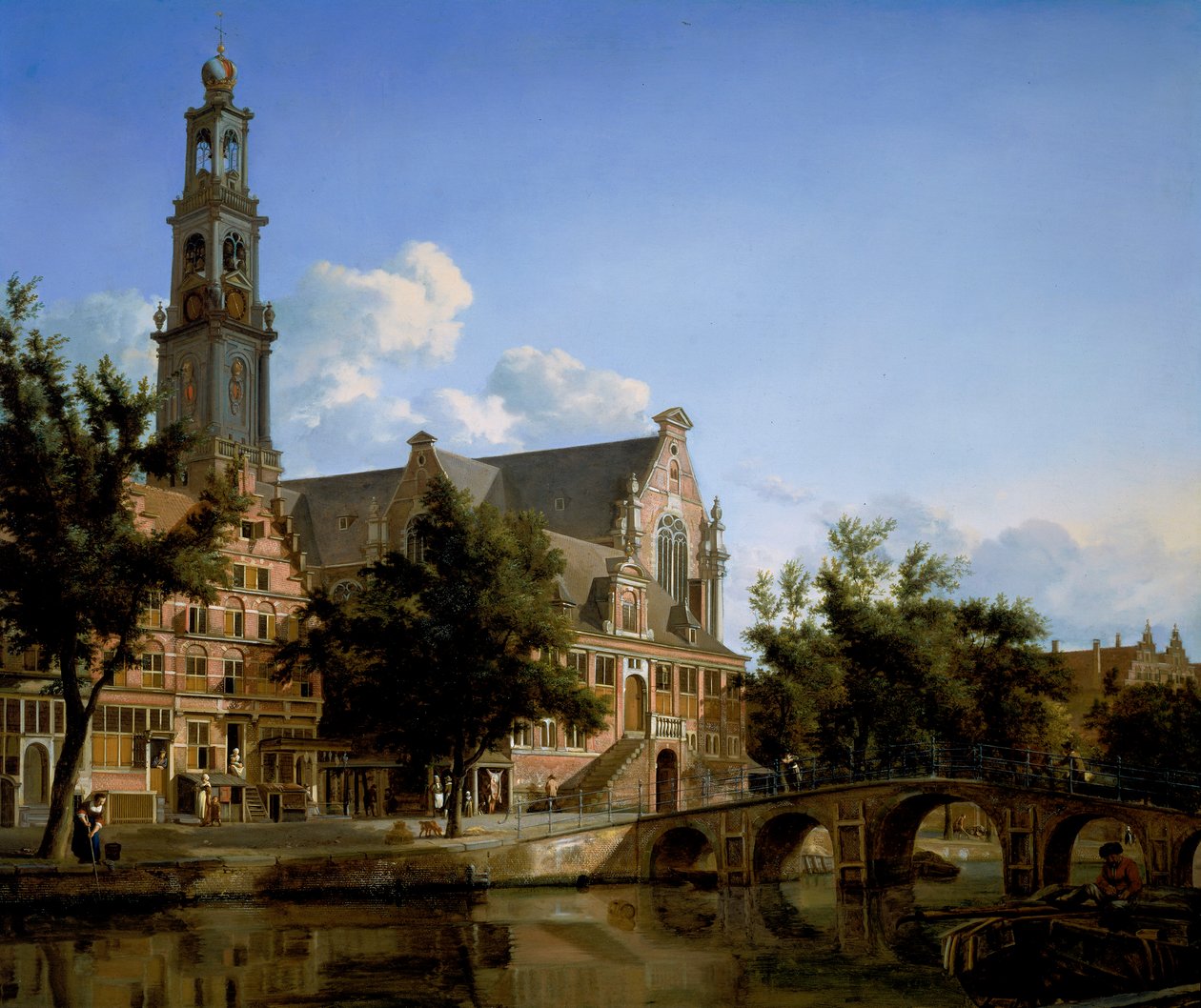 Udsigt over Westerkerk, Amsterdam af Jan van der Heyden
