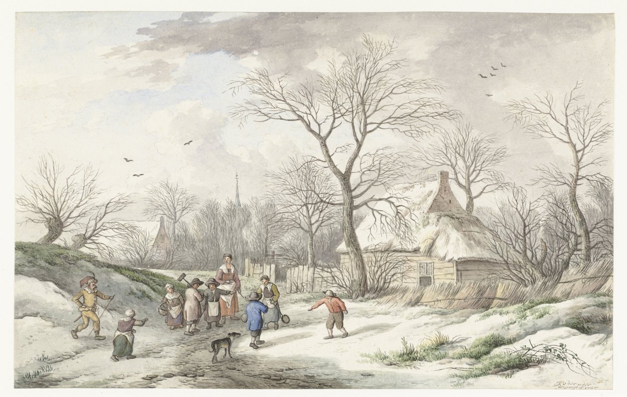 Vinter: Samling til fastelavn af Jan van der Meer (II)
