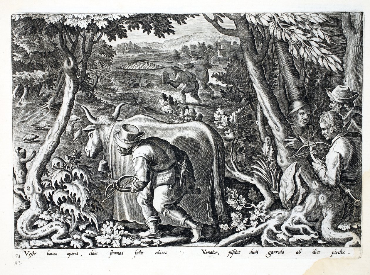 Jagt efter stære og agerhøne, illustration fra 