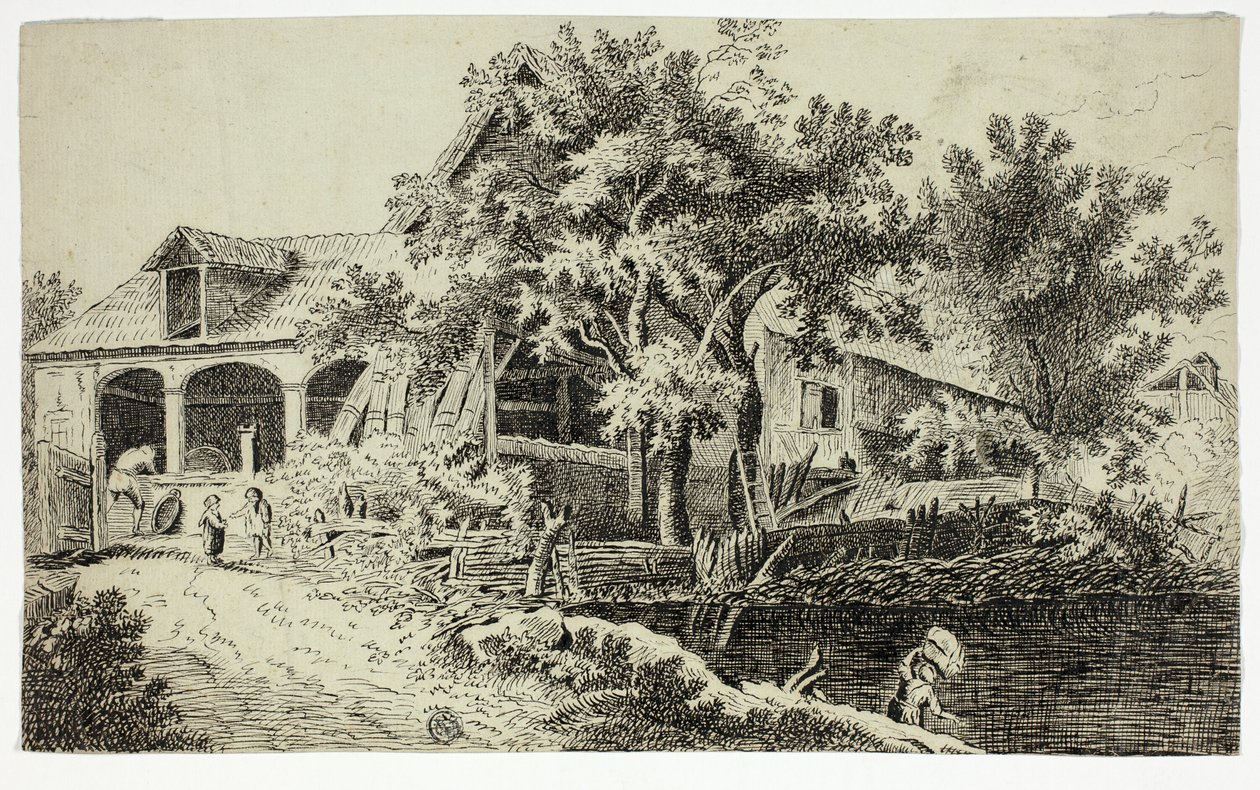 Mølle ved åen af Jan van der Straet