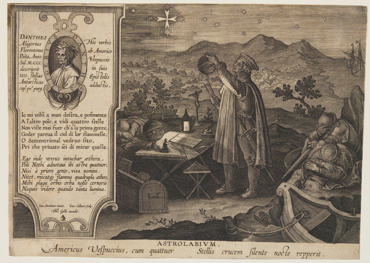 Astrolabiet - Amerigo Vespucci, fra Nova Reperta af Jan van der Straet