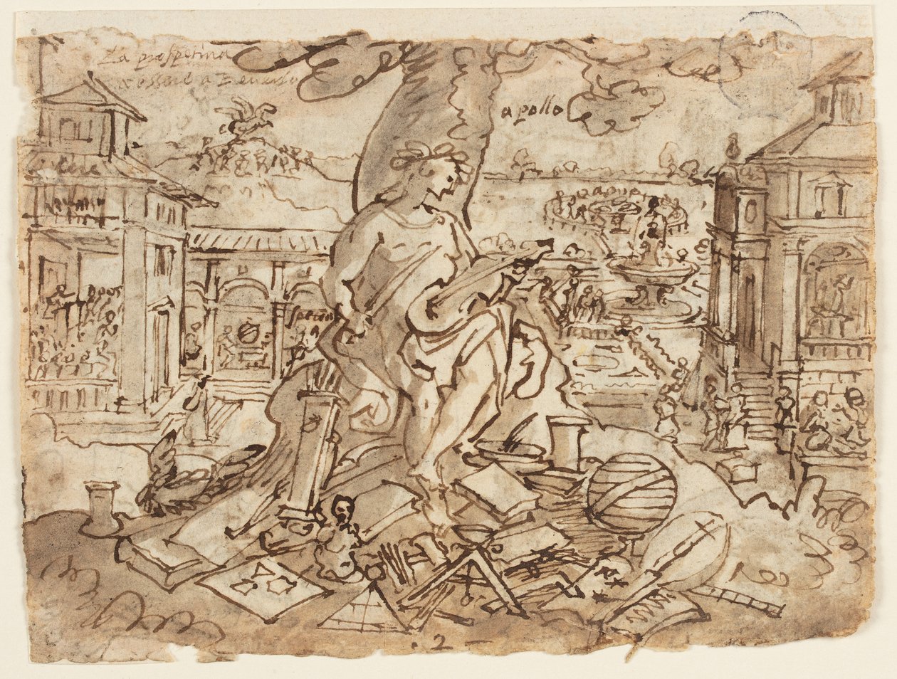 Apollo (breve) af Jan van der Straet, called Stradanus