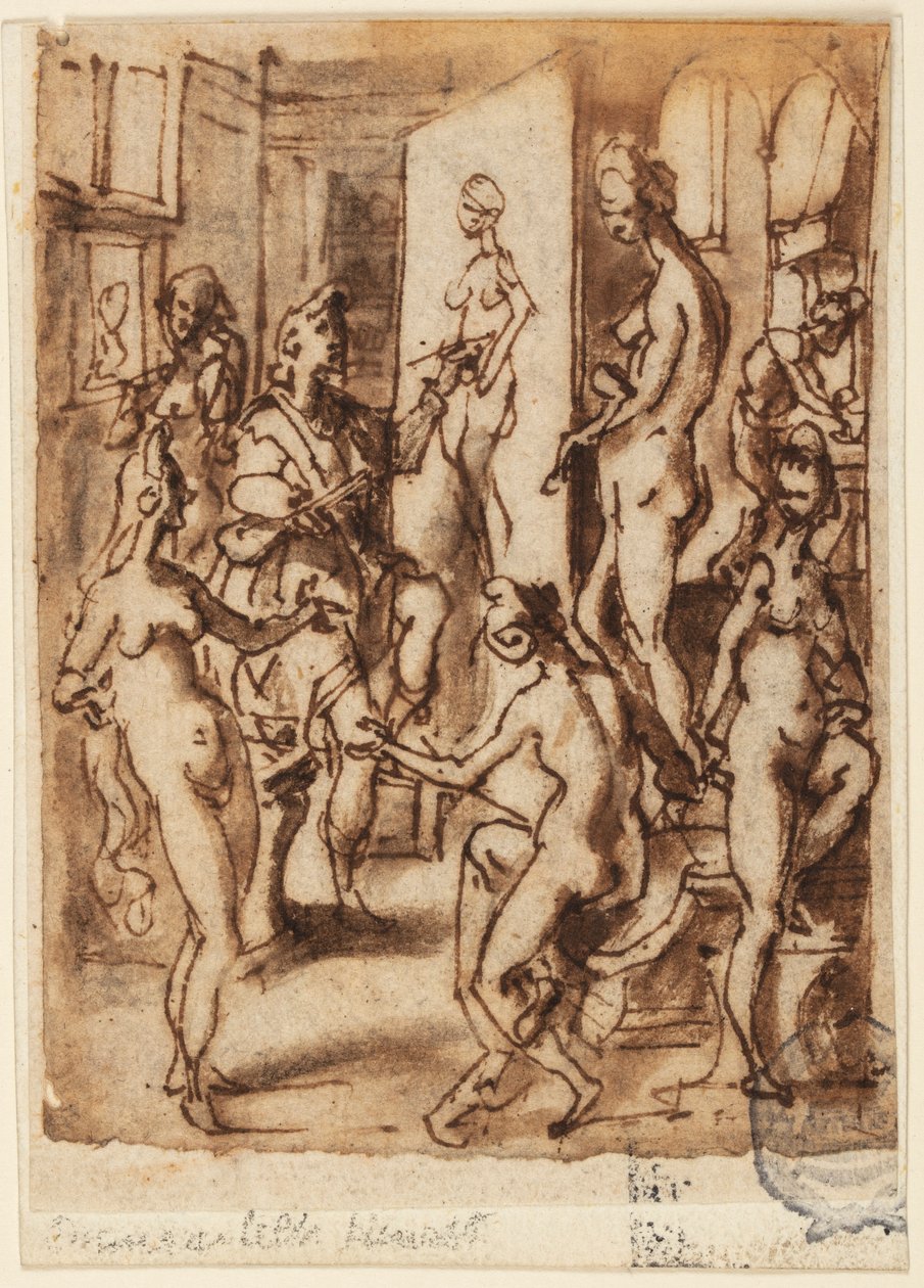 Zeuxis maler Helen af Jan van der Straet, called Stradanus