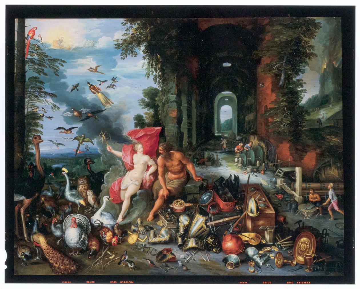 Allegorien om ild og luft af Jan van the Elder Kessel