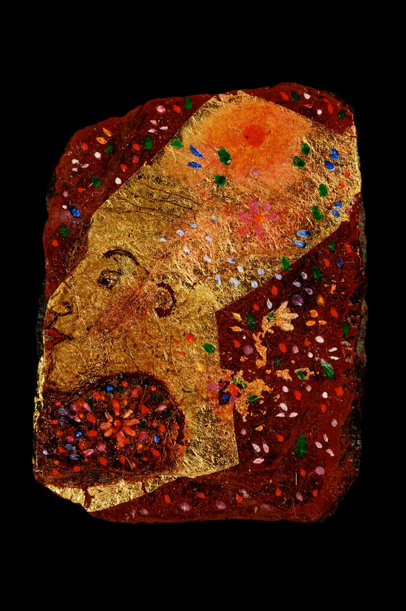 African Queen, 2007 (olie på skifer) af Jane Deakin