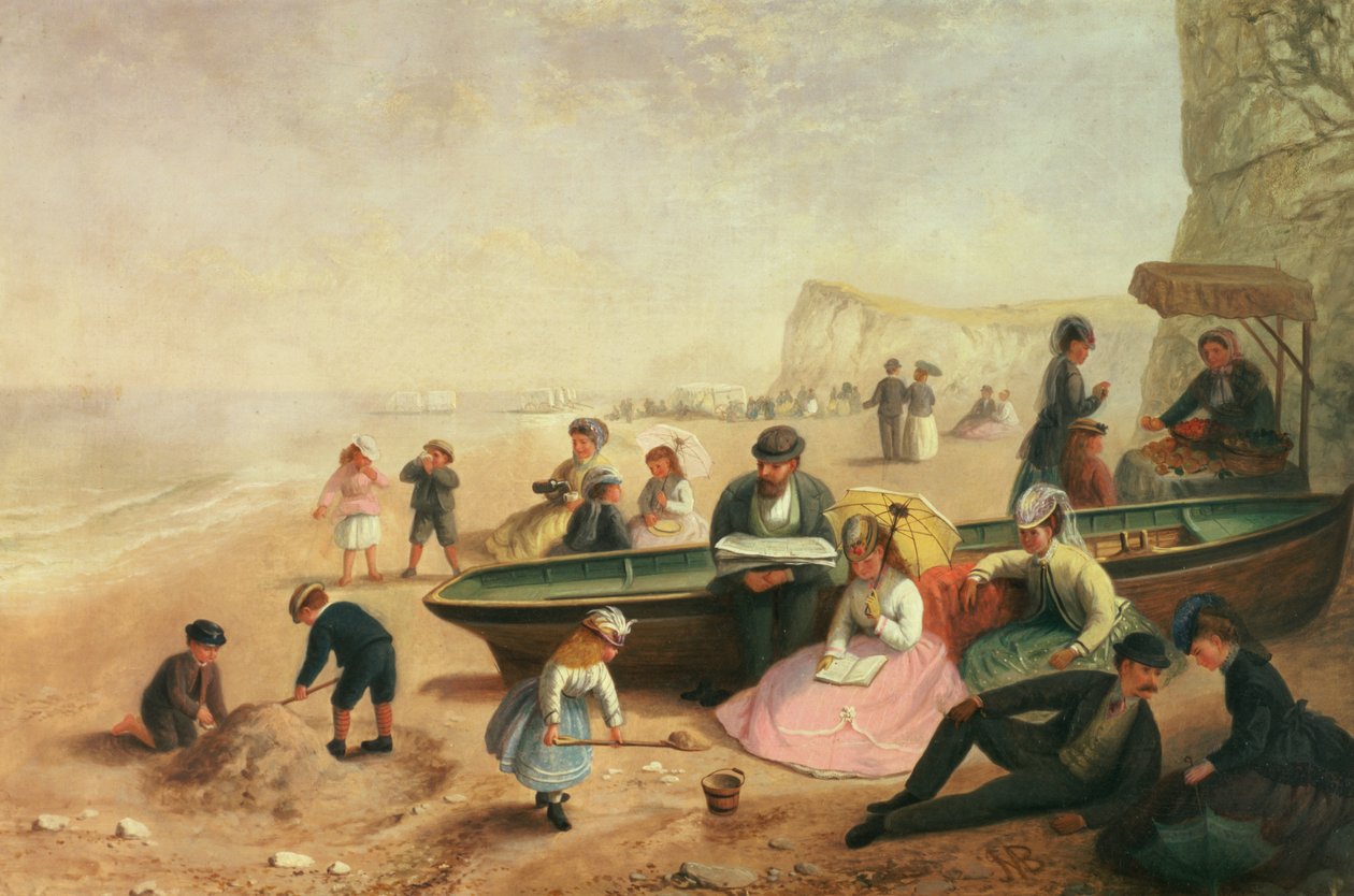 En Seaside Scene af Jane Maria Bowkett