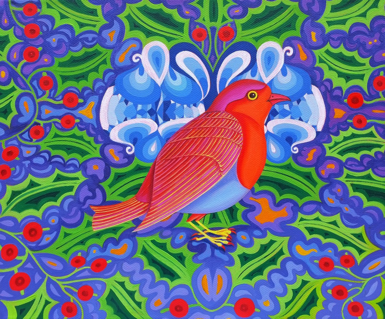 Christmas Robin, 2012, af Jane Tattersfield