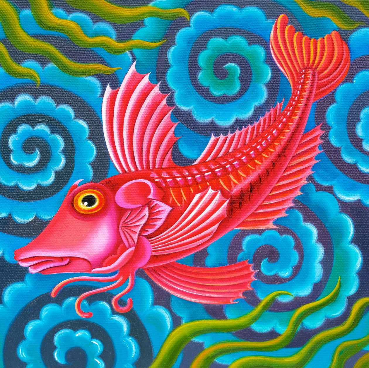 Gurnfisk, 2017, af Jane Tattersfield
