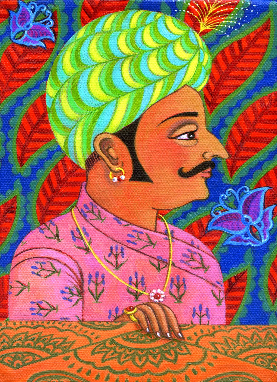 Maharaja med sommerfugle, 2011, af Jane Tattersfield