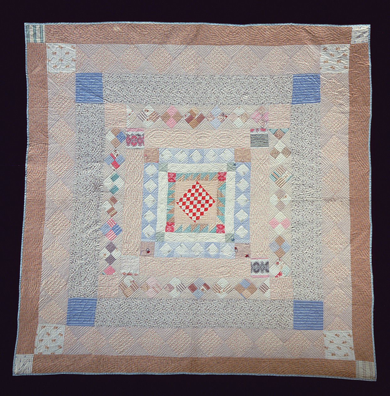 Patchwork quilt, ca. 1860 (tekstil) af Jane Pizar