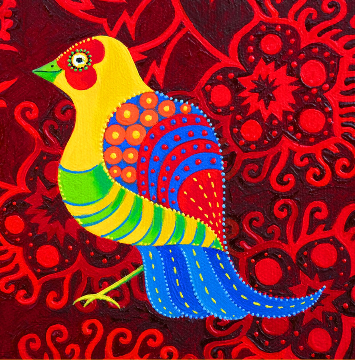 Blåhalefugl, 2019 af Jane Tattersfield