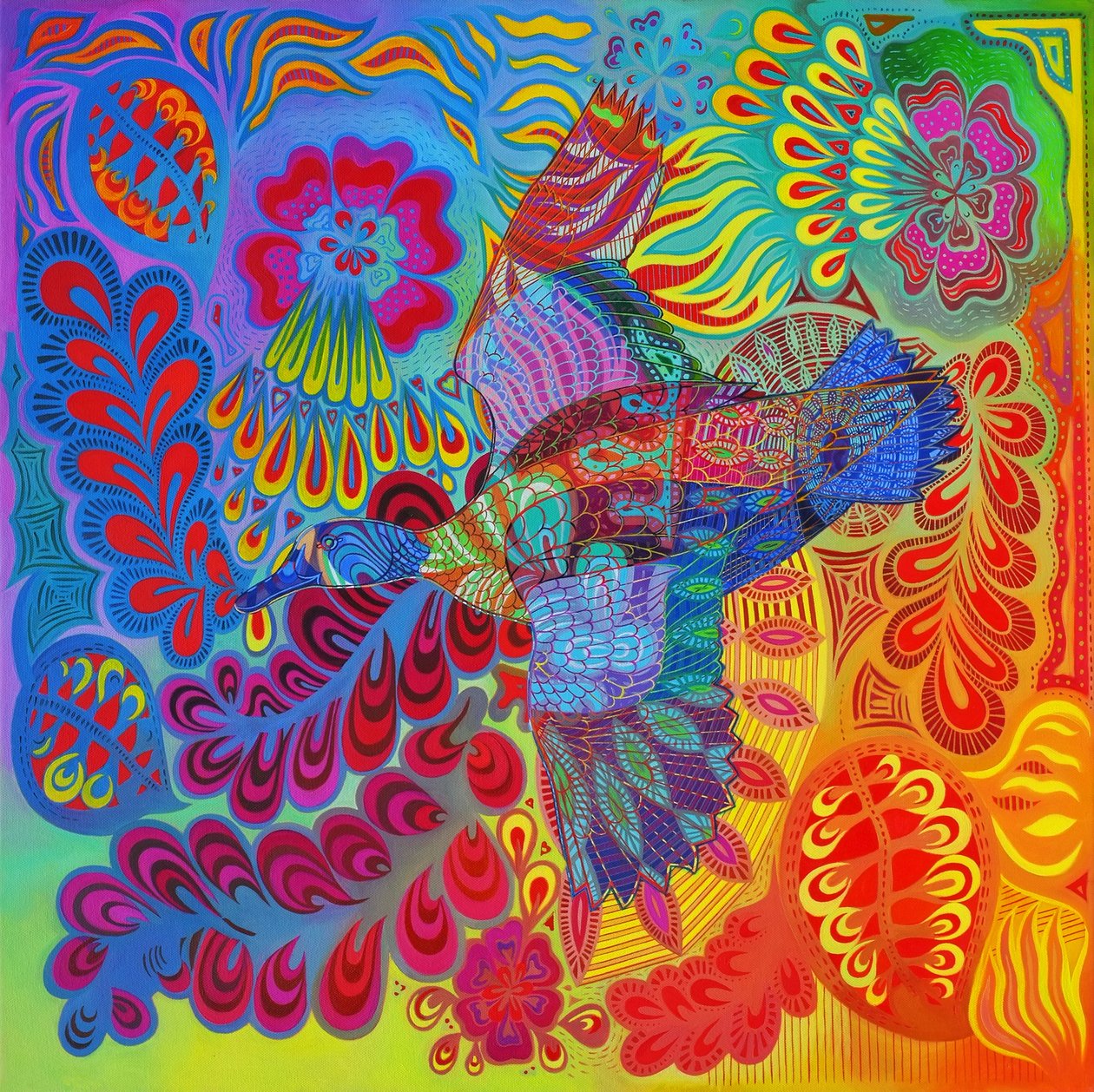 Flyvende and, 2013, af Jane Tattersfield