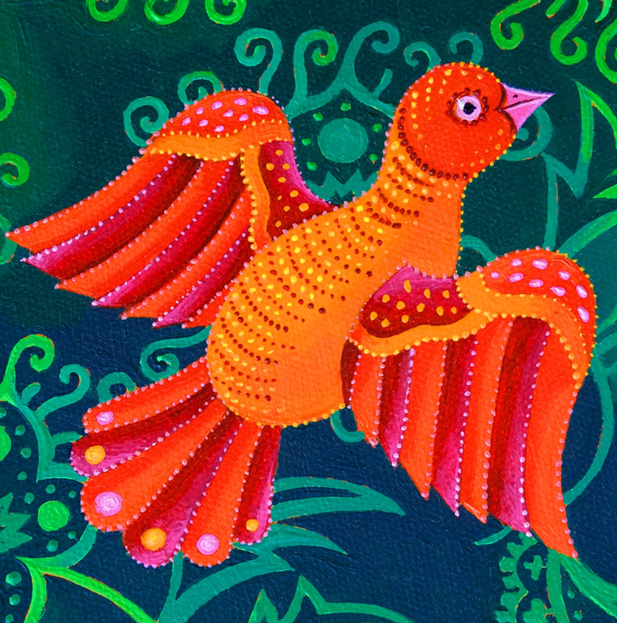 Orange fugl, 2019 af Jane Tattersfield