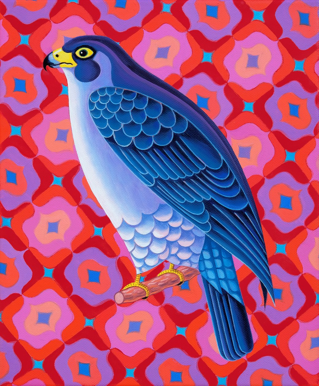 Peregrine Falcon, 2023 (öljy kankaalle) af Jane Tattersfield