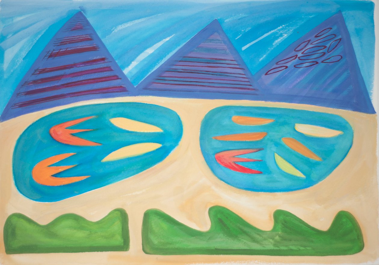 Landscape Within, 2015 (akvarel og gouache på papir) af Janet McKenzie