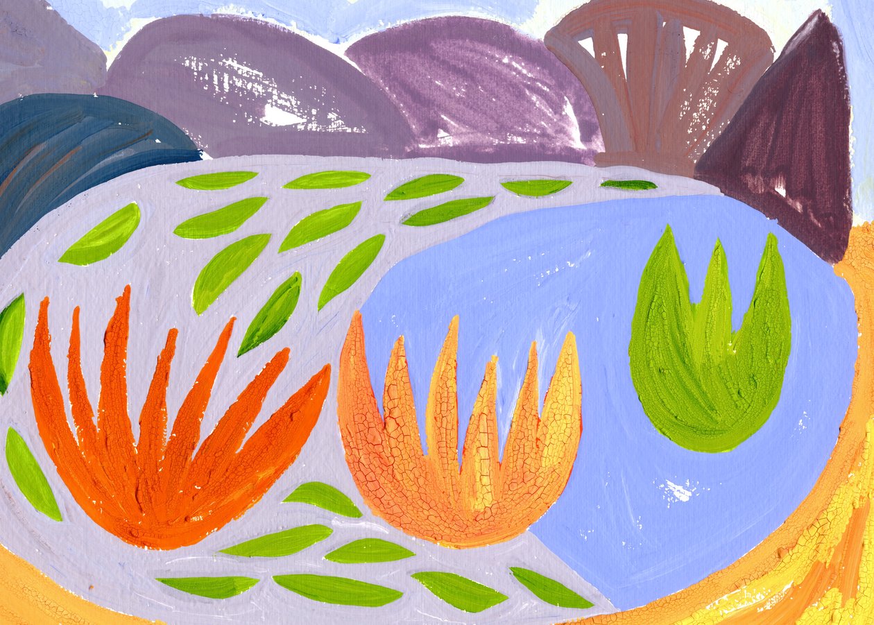 The Night Loch, 1996 (gouache på papir) af Janet McKenzie