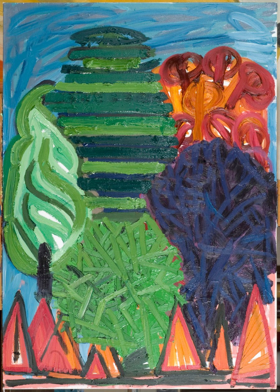 Vi er kun ubesejrede (iv), 2007 (olie på lærred) af Janet McKenzie