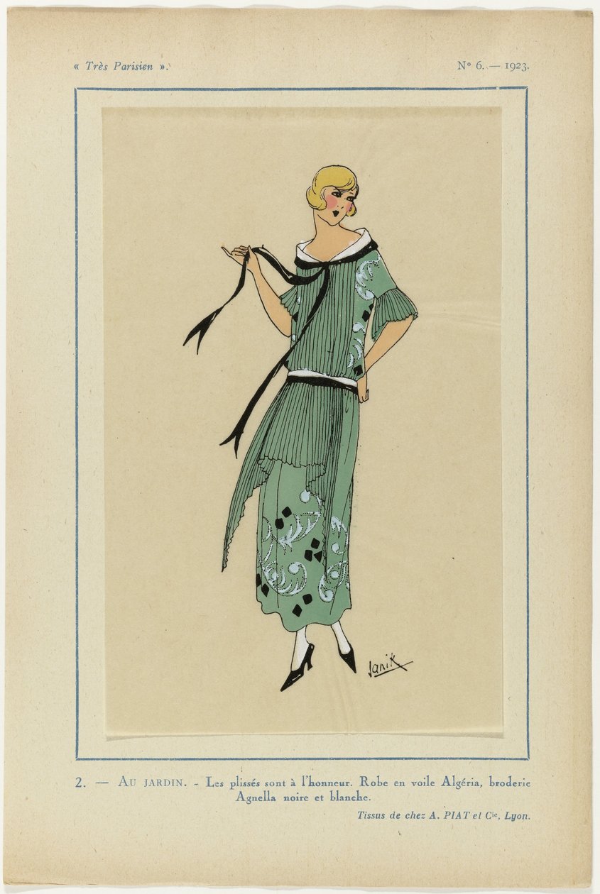Meget parisisk, 1923, nr. 6: 2.- I HAVEN. / Plisser er i søgelyset... af Janik