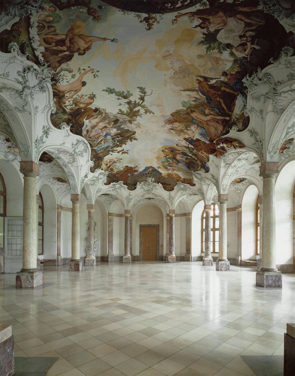 Wuerzburg residens, Sala Terrena, Wuerzburg, Tyskland (fresko) af Januarius Zick