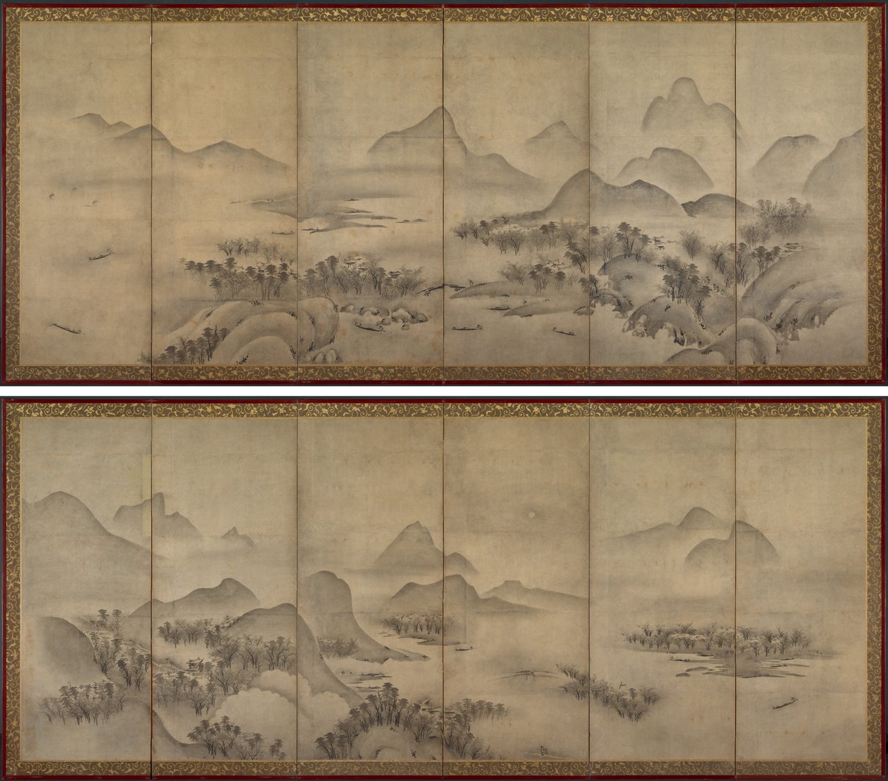 Månebelyst landskab af Japan, Muromachi period