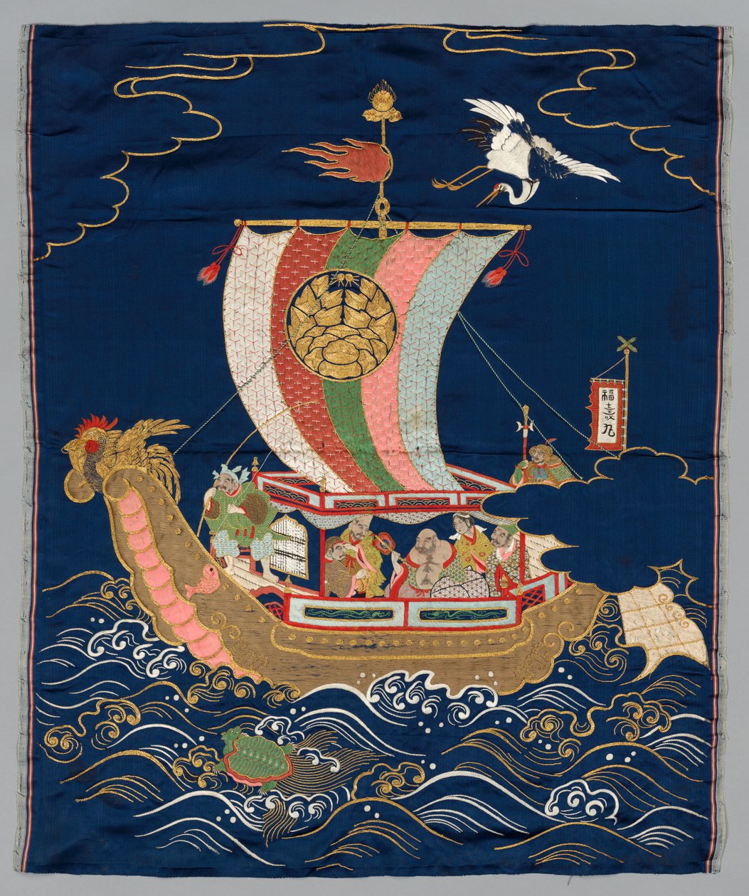 Broderet Fukusa af Japan, late 19th early 20th century