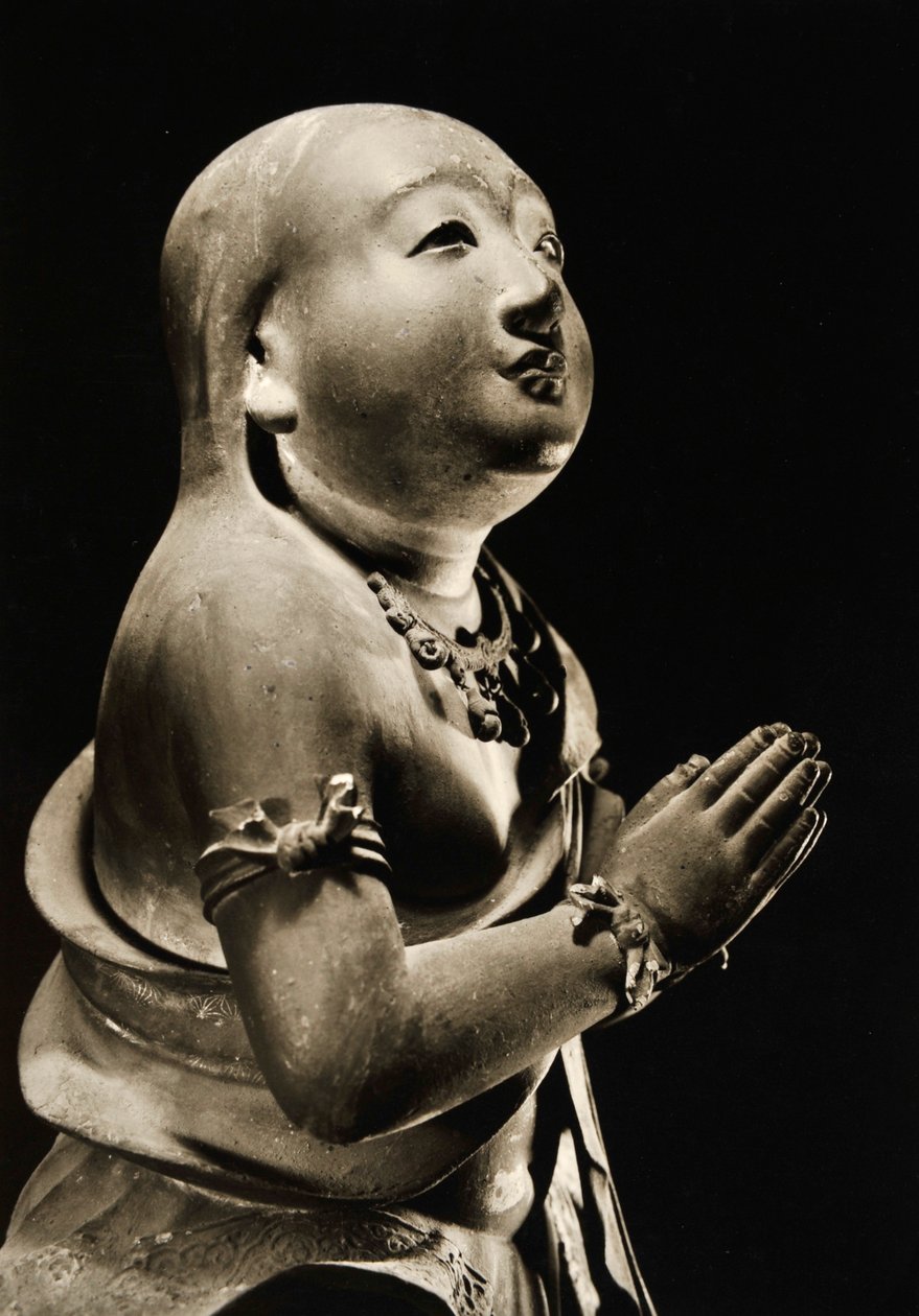 Attendant, fra det 8. århundrede, Nara Periode, Todaiji, Japan, 1950 af Japanese Photographer