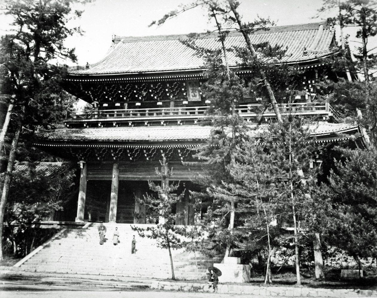 Hovedporten til Chion-in-templet, Japan, ca. 1860-80 af Japanese Photographer