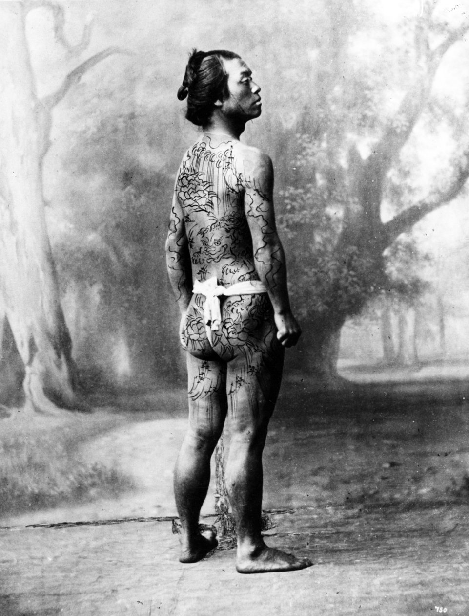 Tattooed Betto, c.1860-80 af Japanese Photographer
