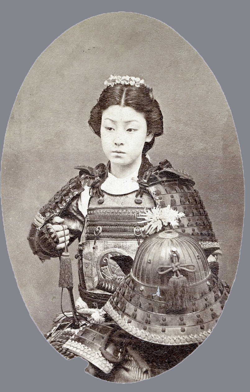 En kvindelig samurai af Japanese Photographer