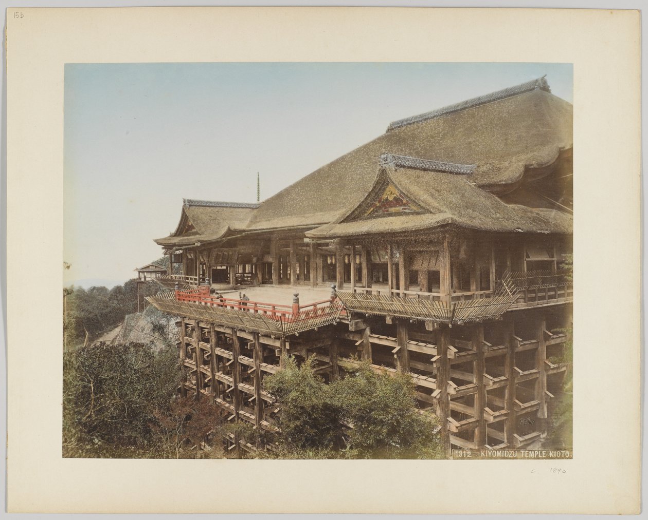 Kiyomidzu-templet, Kyoto, Japan, ca. 1890 (håndfarvet s/h-billede) af Japanese Photographer