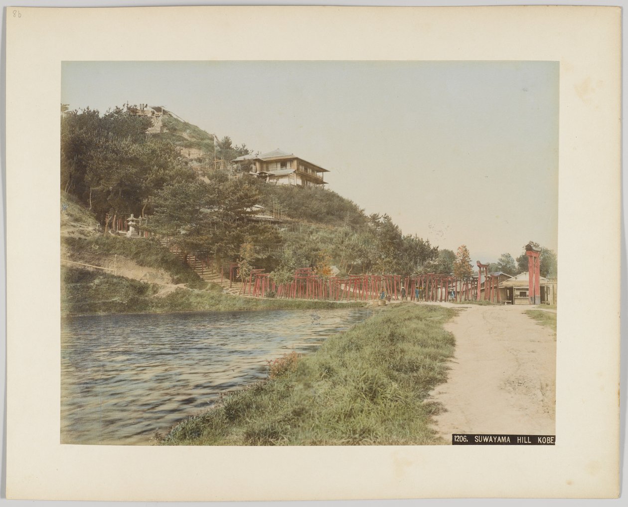 Suwayama Hill, Kobe, Japan (håndfarvet sort/hvid foto) af Japanese Photographer