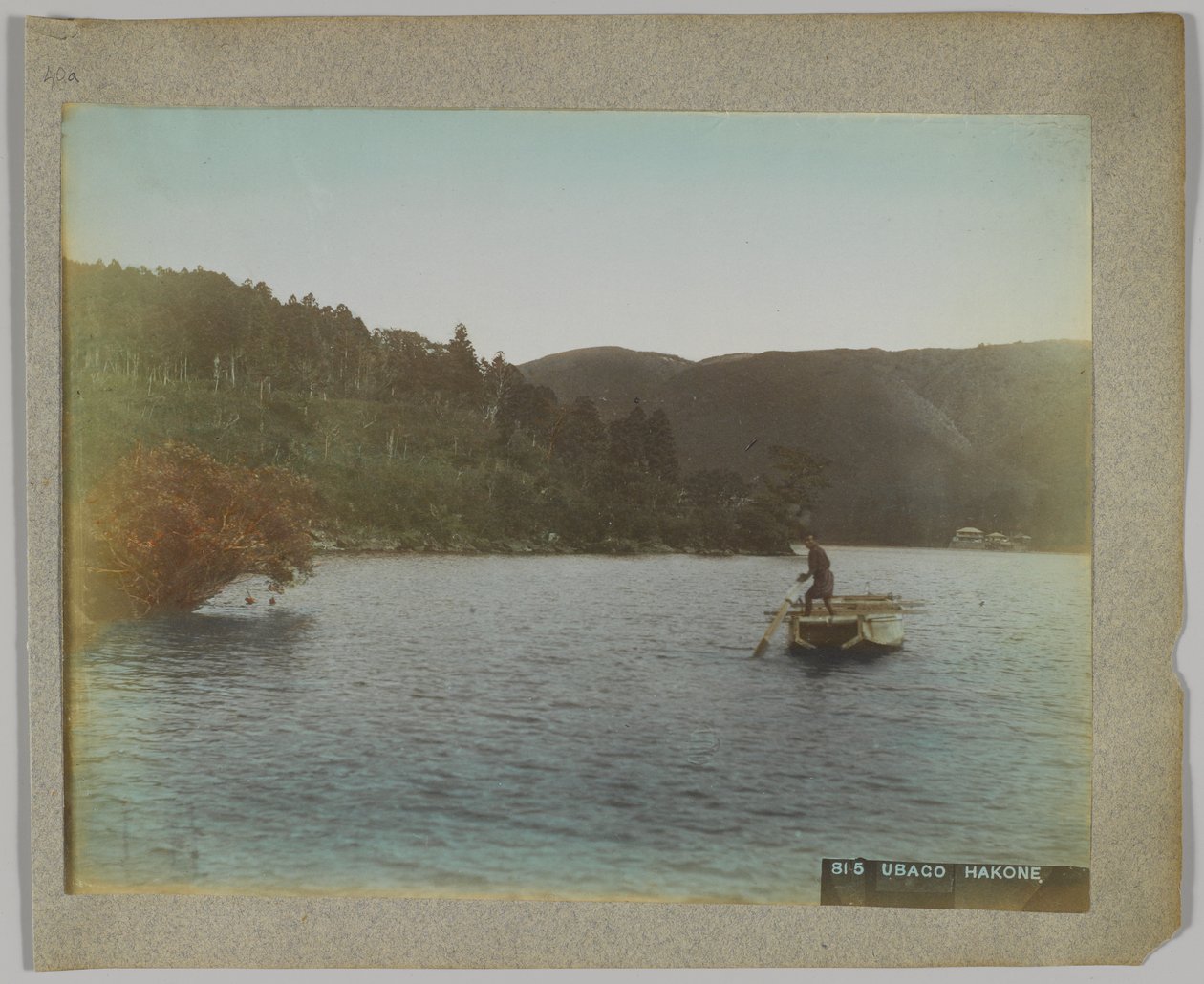 Ubako, Hakone, Kanagawa-præfekturet, Japan (håndfarvet sort/hvid-foto) af Japanese Photographer