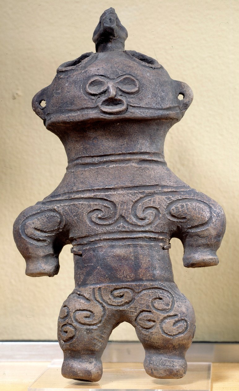 Dogu statuette Japan, højde 20 cm, neolitikum, Jomon periode af Japanese School