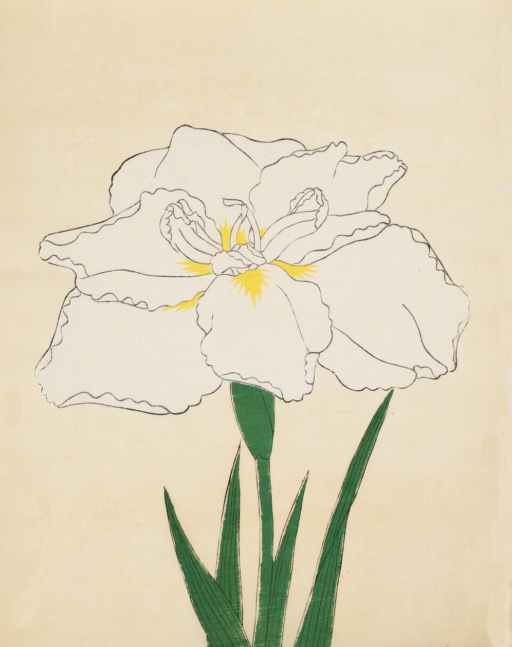Haku-O-Den, nr. 40, 1890 (træblok i farver) af Japanese School