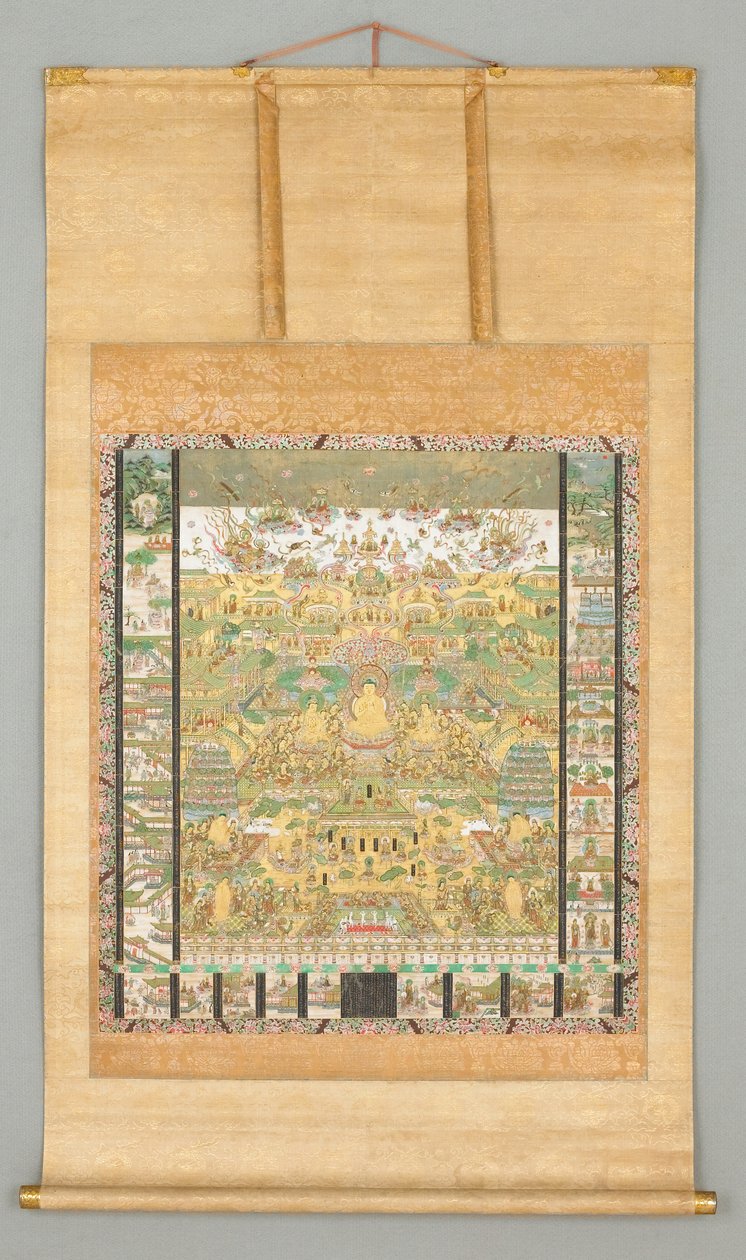 Illustration af kontemplations-sutraen
(Taima Mandara) af Japanese School