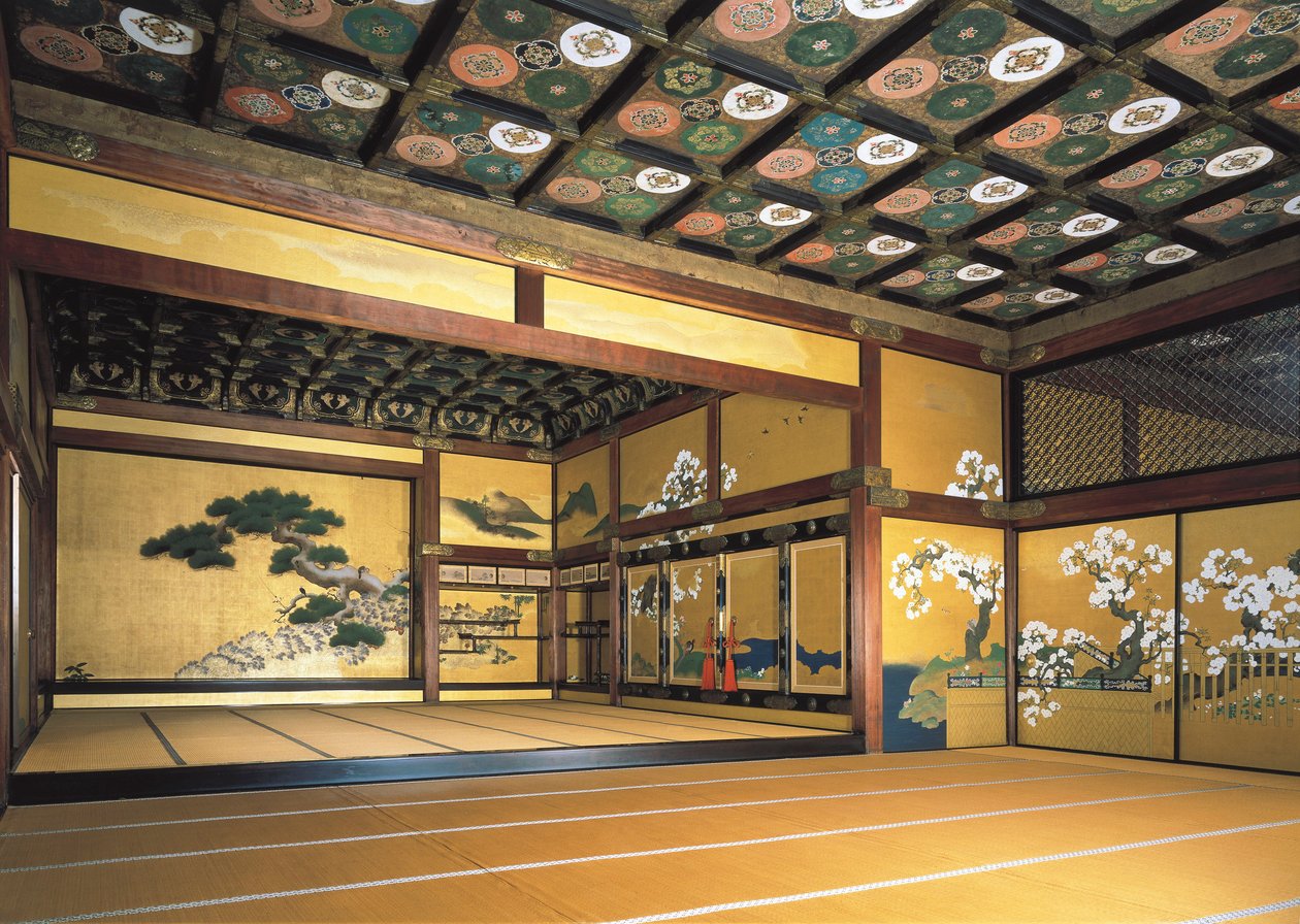 Interiør af Nijo Slot (1602-1626). Kunst Tokugawa. Arkitektur. Japan, Kyoto (foto) af Japanese School