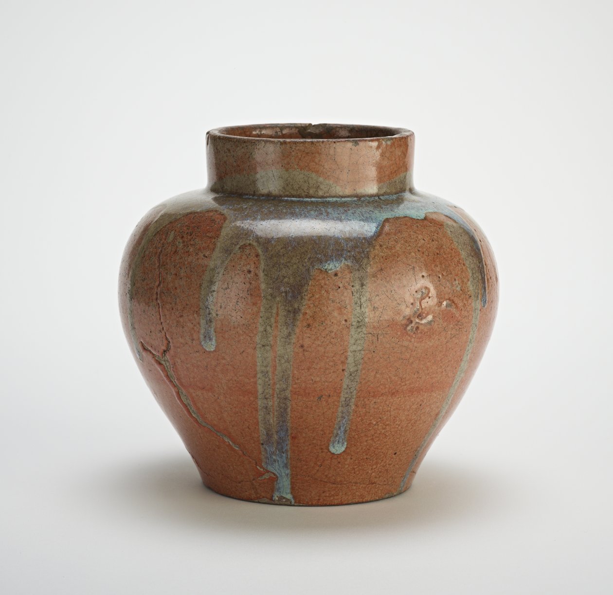 Krukke, muligvis Seto ware, slutningen af det 18.-19. århundrede (stentøj med feldspatisk og ris-halm-aske glasurer) af Japanese School