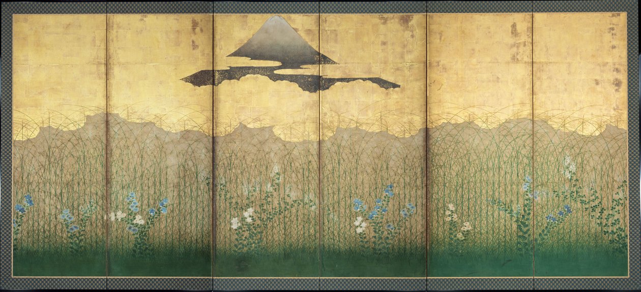 Musashino - Anonym - 1600-tallet - Akvarel og blæk på papir - 155,5x363 - Suntory Museum of Art af Japanese School